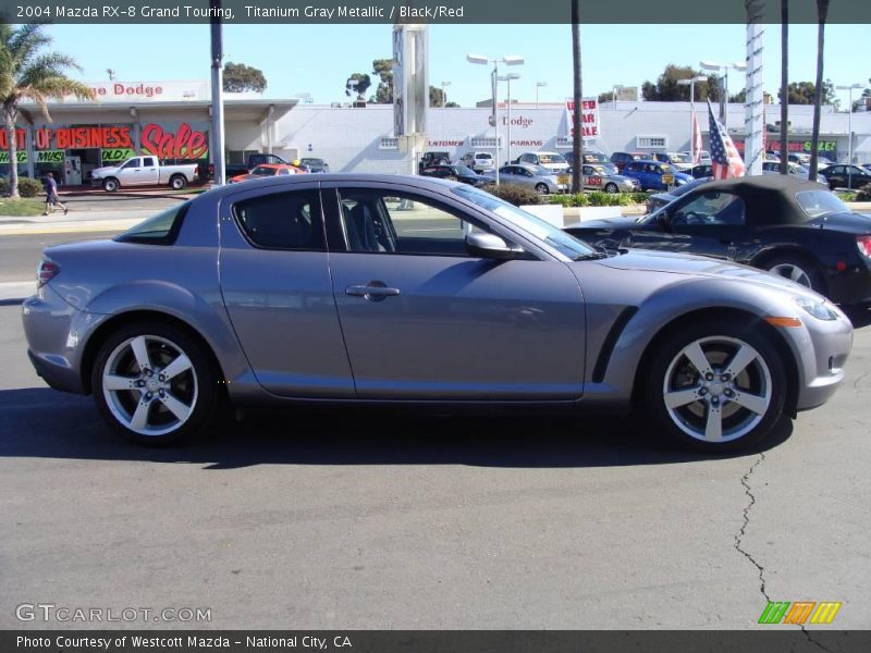 Titanium Gray Metallic / Black/Red 2004 Mazda RX-8 Grand Touring