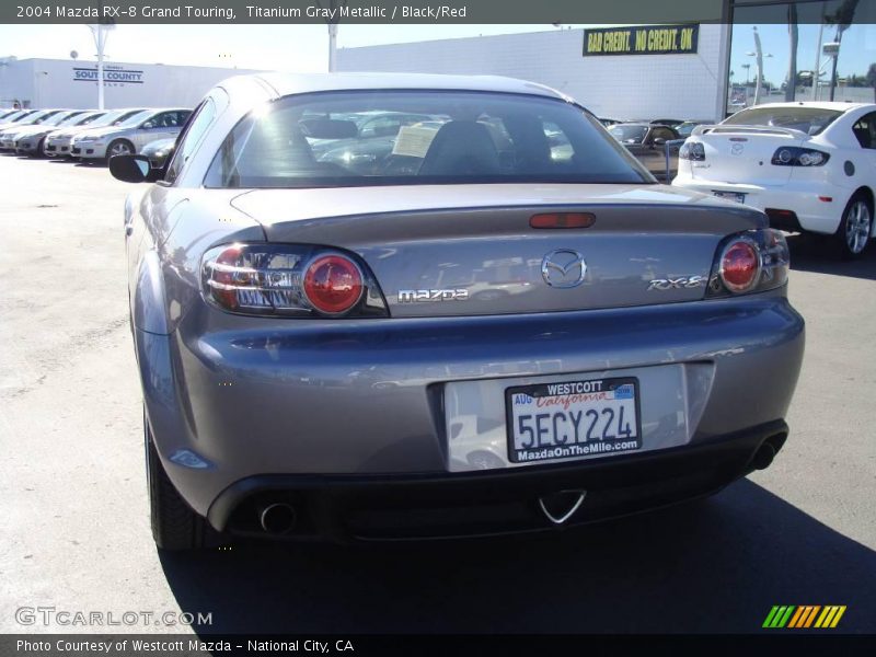 Titanium Gray Metallic / Black/Red 2004 Mazda RX-8 Grand Touring