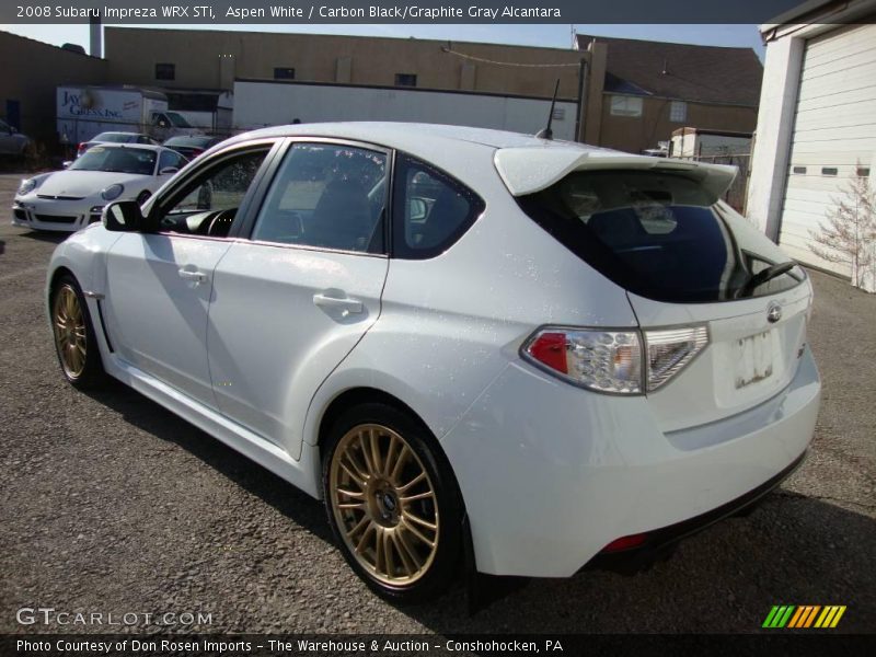 Aspen White / Carbon Black/Graphite Gray Alcantara 2008 Subaru Impreza WRX STi