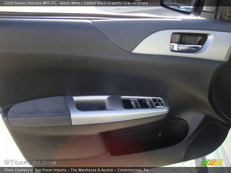 Aspen White / Carbon Black/Graphite Gray Alcantara 2008 Subaru Impreza WRX STi