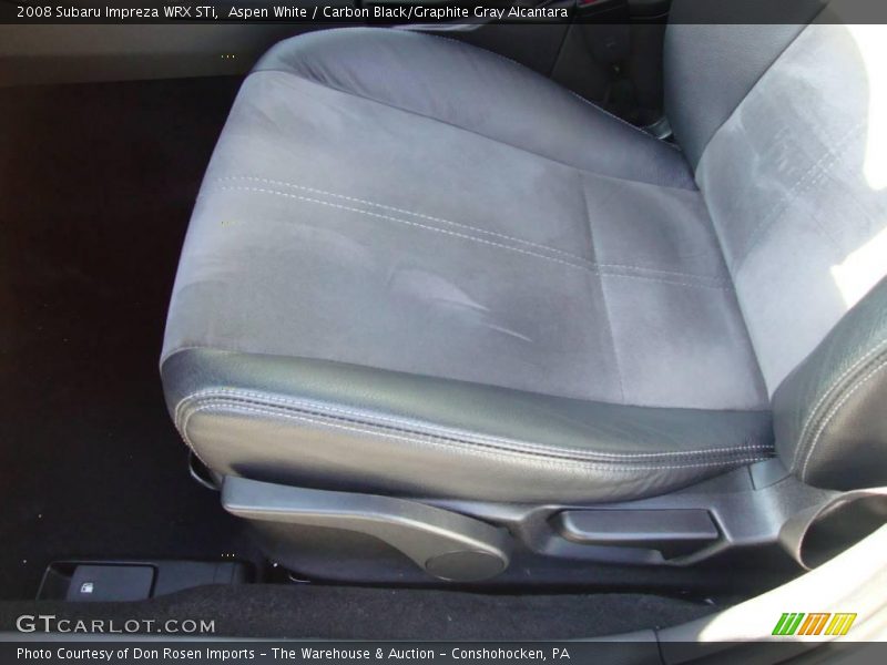 Aspen White / Carbon Black/Graphite Gray Alcantara 2008 Subaru Impreza WRX STi