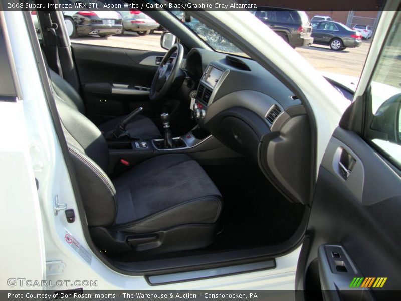 Aspen White / Carbon Black/Graphite Gray Alcantara 2008 Subaru Impreza WRX STi