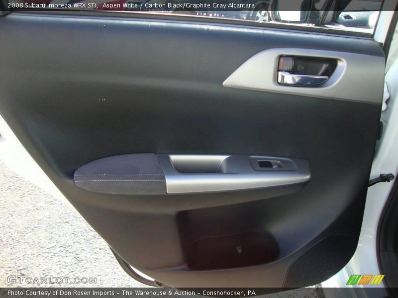 Aspen White / Carbon Black/Graphite Gray Alcantara 2008 Subaru Impreza WRX STi