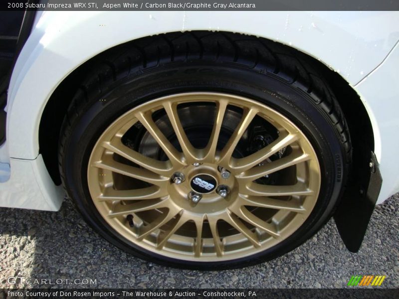 Aspen White / Carbon Black/Graphite Gray Alcantara 2008 Subaru Impreza WRX STi
