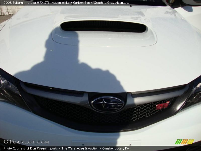 Aspen White / Carbon Black/Graphite Gray Alcantara 2008 Subaru Impreza WRX STi