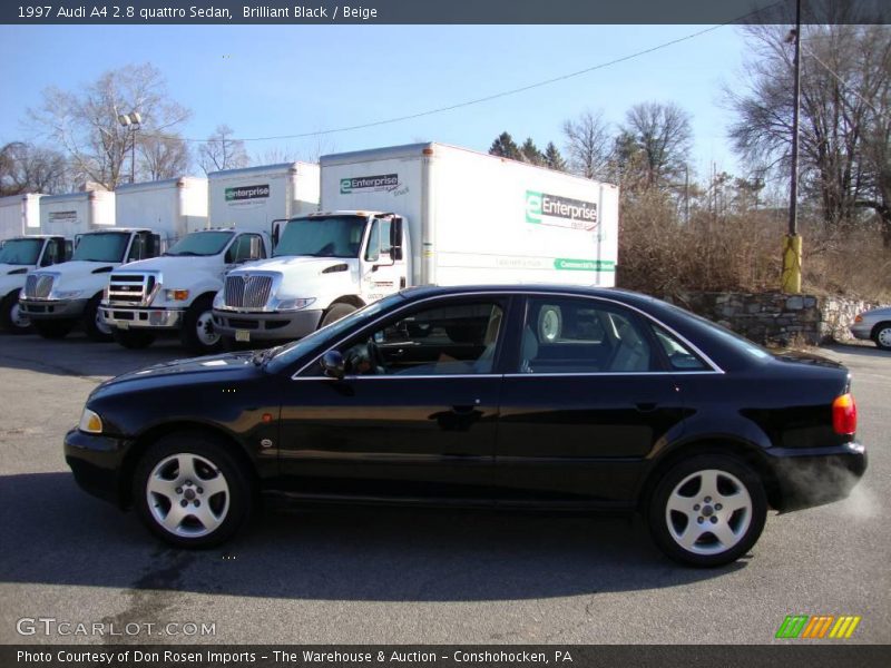 Brilliant Black / Beige 1997 Audi A4 2.8 quattro Sedan