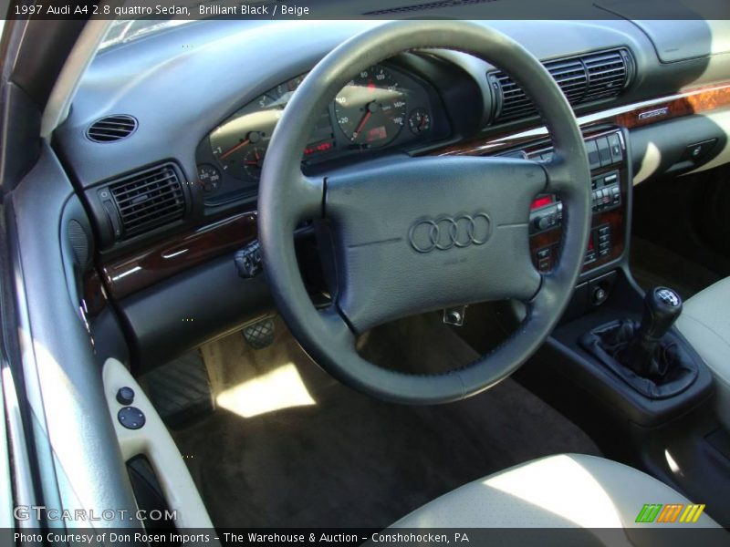 Brilliant Black / Beige 1997 Audi A4 2.8 quattro Sedan