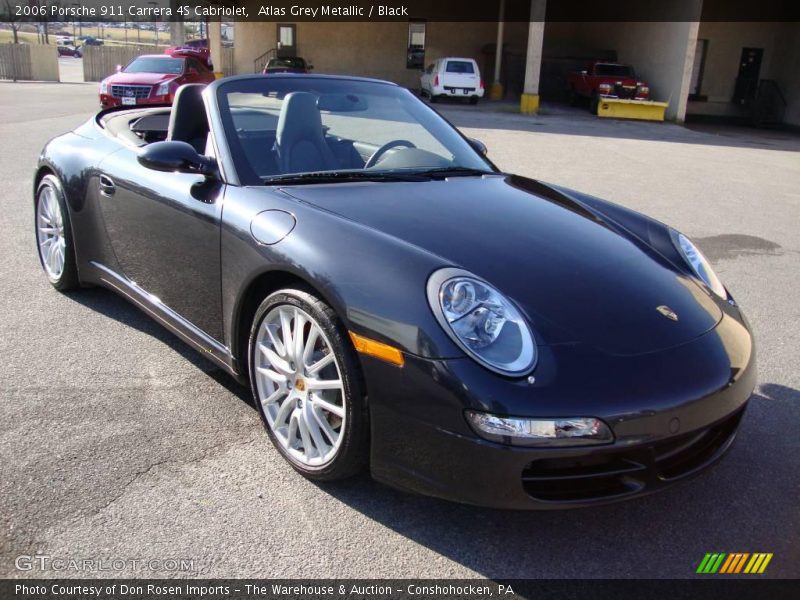 Atlas Grey Metallic / Black 2006 Porsche 911 Carrera 4S Cabriolet