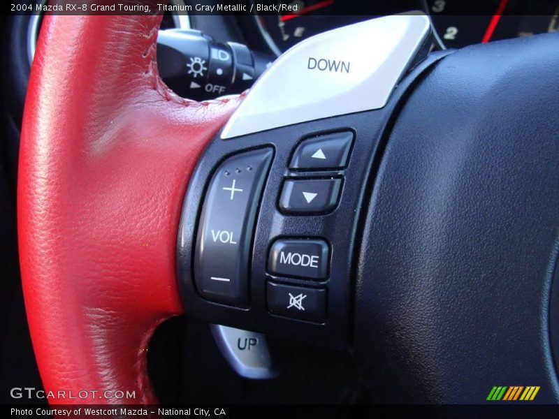 Titanium Gray Metallic / Black/Red 2004 Mazda RX-8 Grand Touring