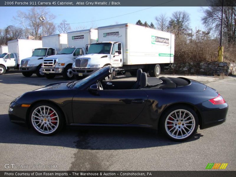 Atlas Grey Metallic / Black 2006 Porsche 911 Carrera 4S Cabriolet