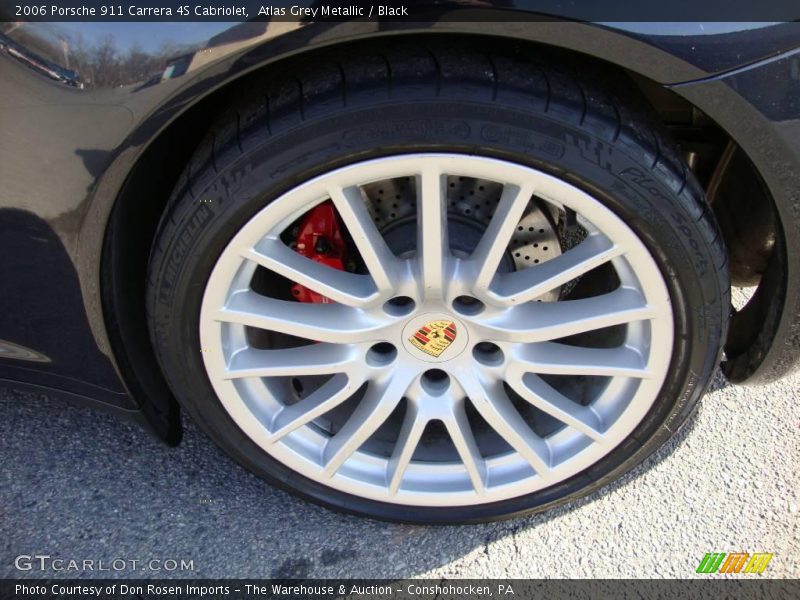 Atlas Grey Metallic / Black 2006 Porsche 911 Carrera 4S Cabriolet
