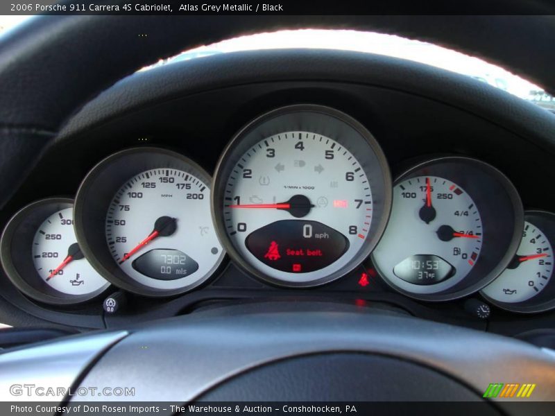 Atlas Grey Metallic / Black 2006 Porsche 911 Carrera 4S Cabriolet