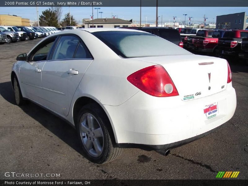 Ivory White / Ebony Black 2008 Pontiac G6 GT Sedan