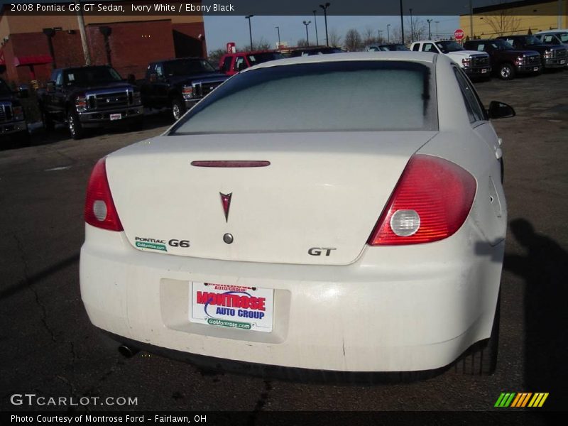 Ivory White / Ebony Black 2008 Pontiac G6 GT Sedan