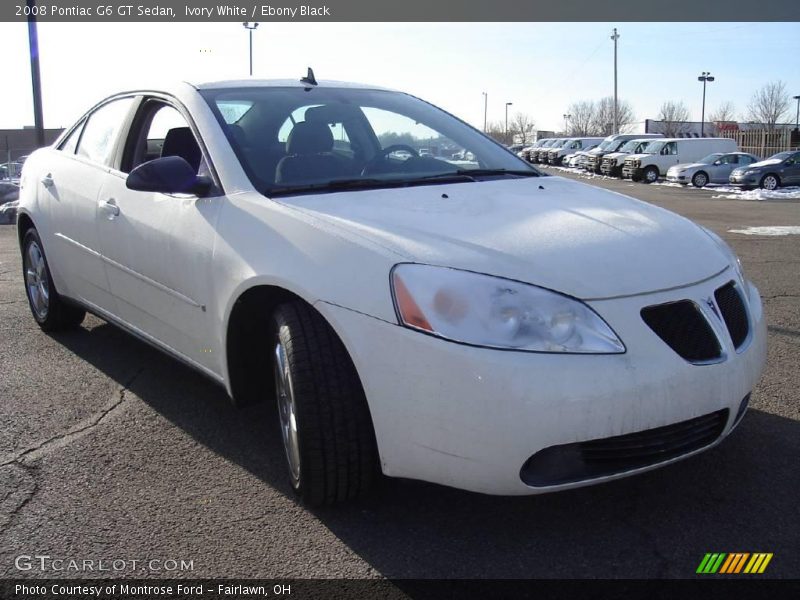 Ivory White / Ebony Black 2008 Pontiac G6 GT Sedan