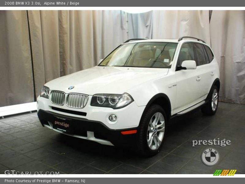 Alpine White / Beige 2008 BMW X3 3.0si