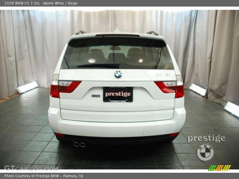 Alpine White / Beige 2008 BMW X3 3.0si