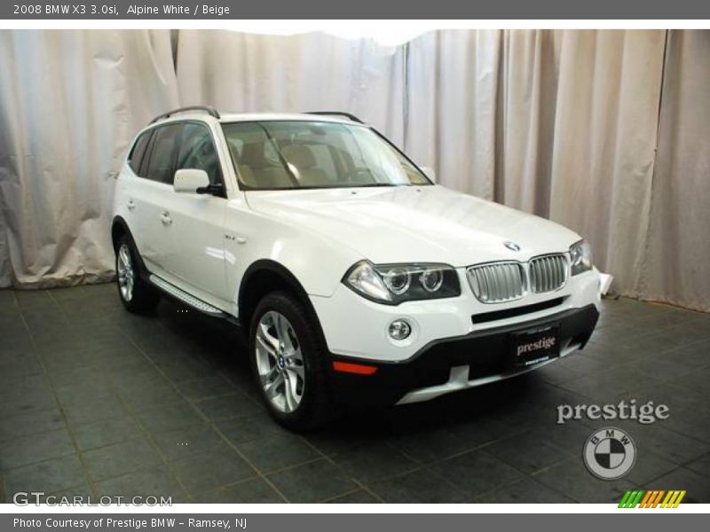Alpine White / Beige 2008 BMW X3 3.0si