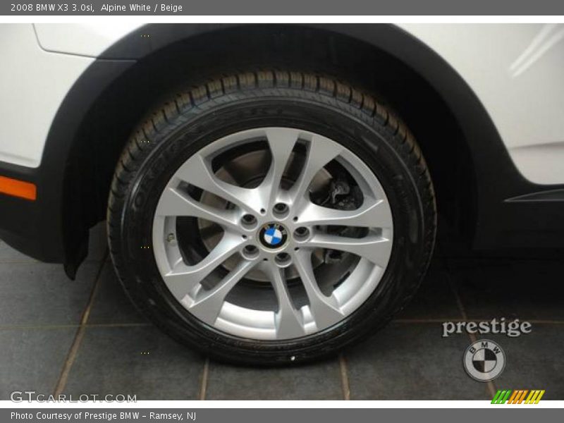 Alpine White / Beige 2008 BMW X3 3.0si