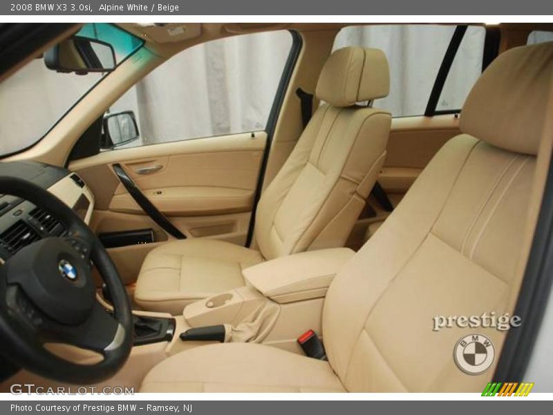 Alpine White / Beige 2008 BMW X3 3.0si
