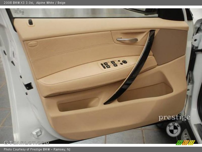 Alpine White / Beige 2008 BMW X3 3.0si