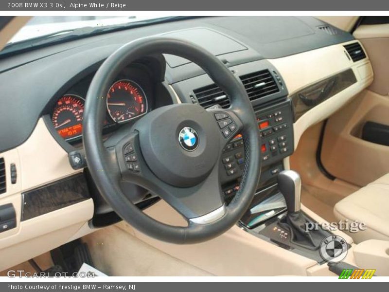 Alpine White / Beige 2008 BMW X3 3.0si