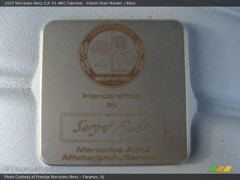 Iridium Silver Metallic / Black 2007 Mercedes-Benz CLK 63 AMG Cabriolet