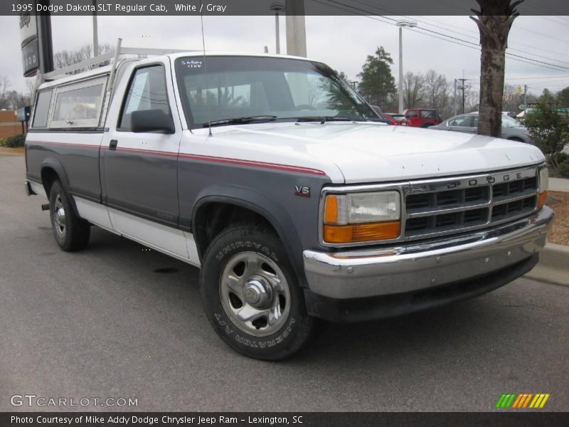 White / Gray 1995 Dodge Dakota SLT Regular Cab