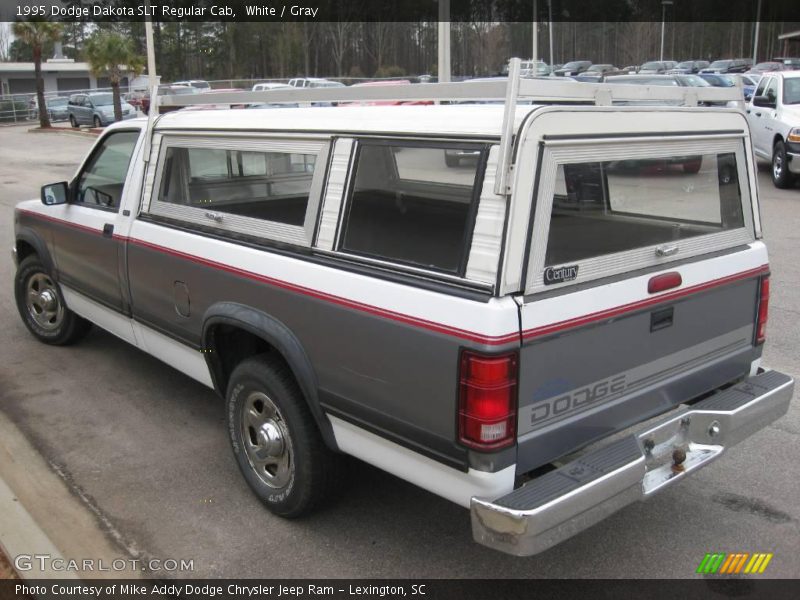 White / Gray 1995 Dodge Dakota SLT Regular Cab