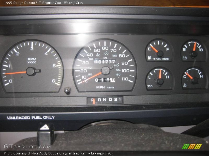 White / Gray 1995 Dodge Dakota SLT Regular Cab