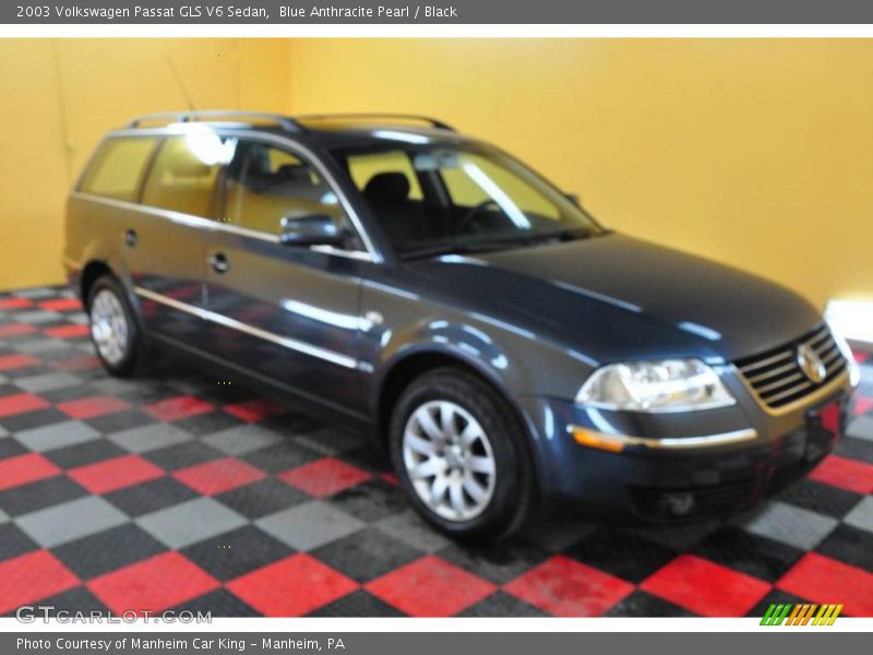 Blue Anthracite Pearl / Black 2003 Volkswagen Passat GLS V6 Sedan