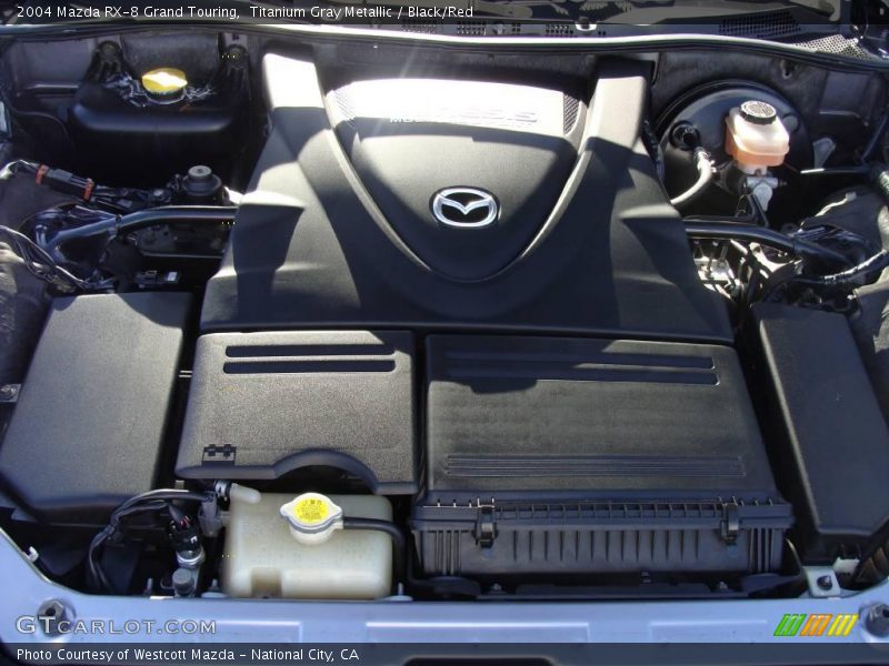 Titanium Gray Metallic / Black/Red 2004 Mazda RX-8 Grand Touring