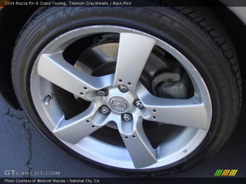 Titanium Gray Metallic / Black/Red 2004 Mazda RX-8 Grand Touring