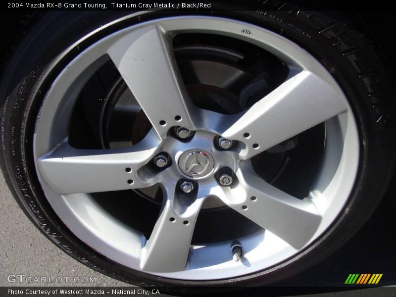Titanium Gray Metallic / Black/Red 2004 Mazda RX-8 Grand Touring