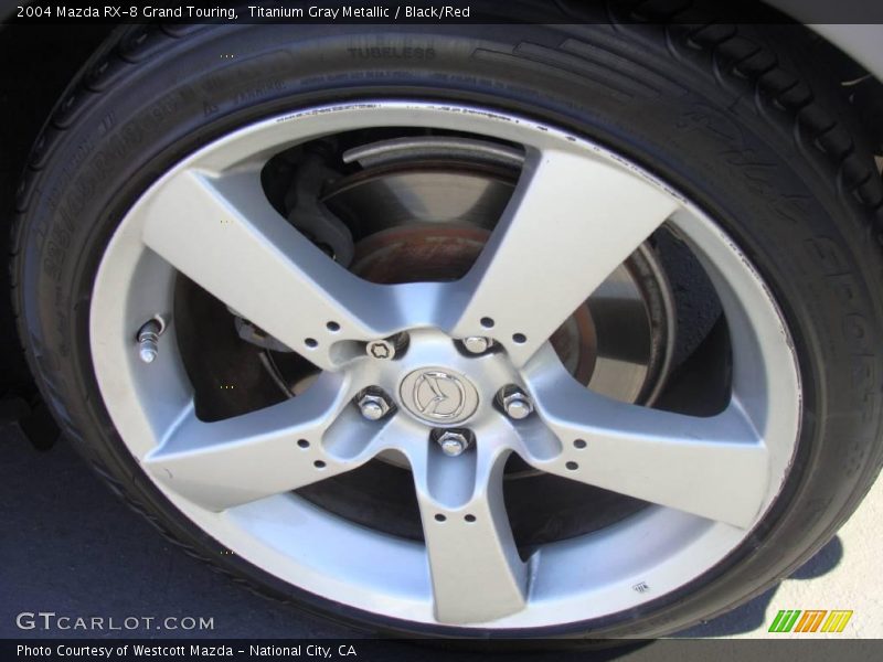 Titanium Gray Metallic / Black/Red 2004 Mazda RX-8 Grand Touring