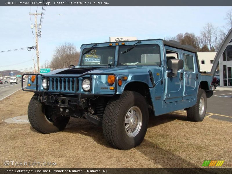 Ocean Blue Metallic / Cloud Gray 2001 Hummer H1 Soft Top