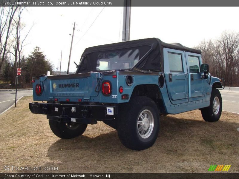 Ocean Blue Metallic / Cloud Gray 2001 Hummer H1 Soft Top