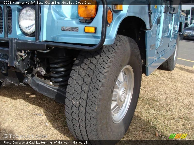 Ocean Blue Metallic / Cloud Gray 2001 Hummer H1 Soft Top