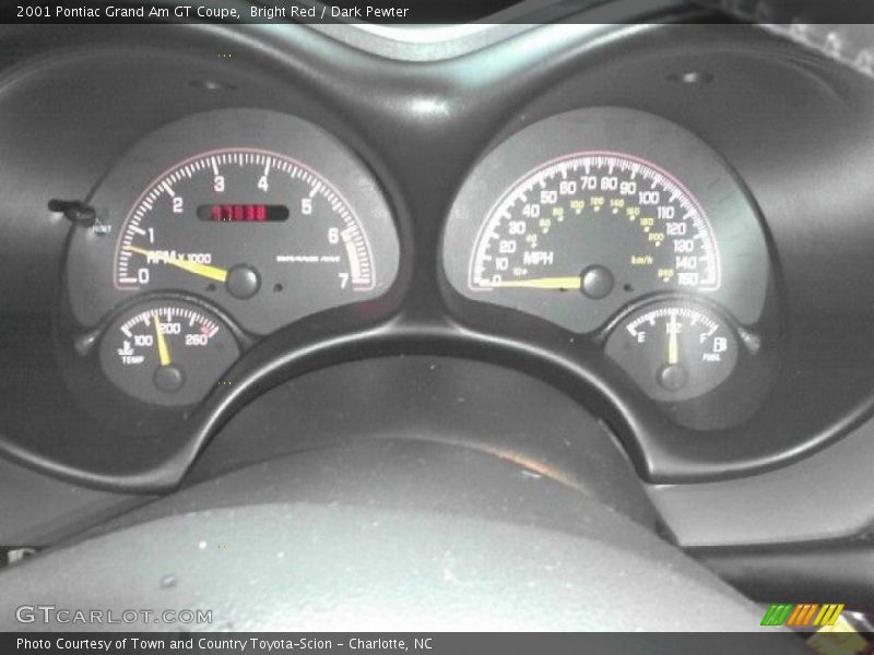 Bright Red / Dark Pewter 2001 Pontiac Grand Am GT Coupe