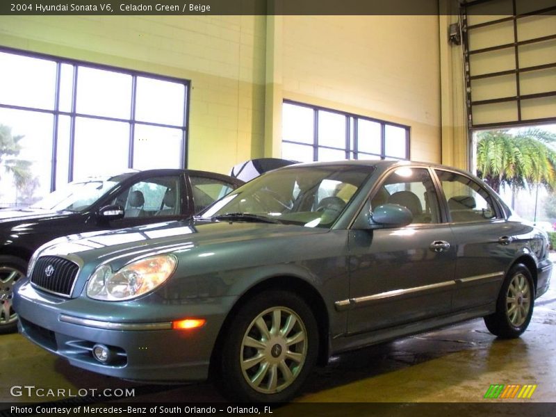 Celadon Green / Beige 2004 Hyundai Sonata V6