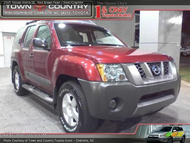 Red Brawn Pearl / Steel/Graphite 2005 Nissan Xterra SE