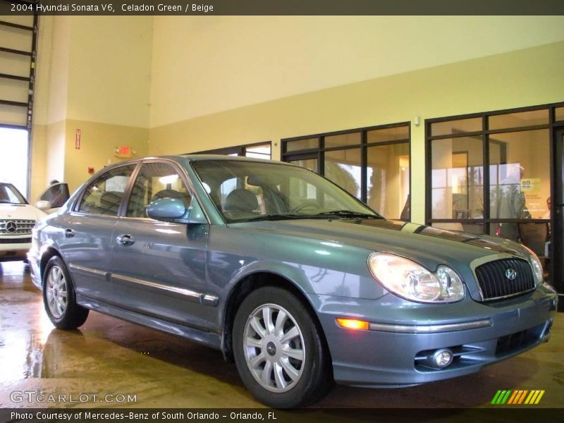 Celadon Green / Beige 2004 Hyundai Sonata V6