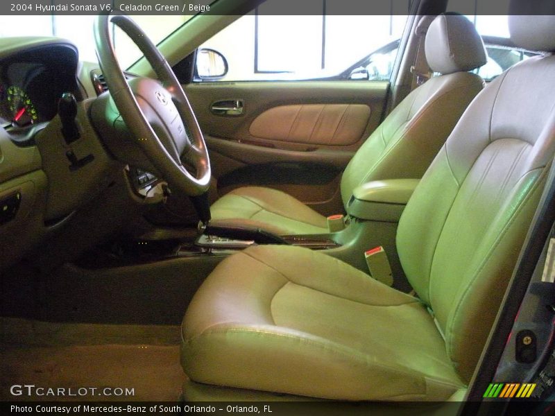 Celadon Green / Beige 2004 Hyundai Sonata V6