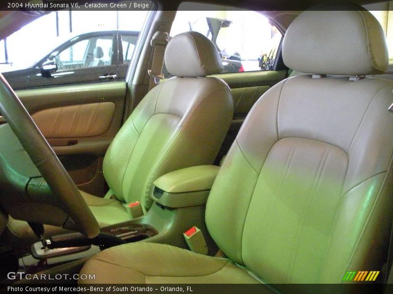 Celadon Green / Beige 2004 Hyundai Sonata V6