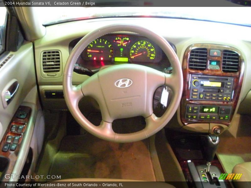 Celadon Green / Beige 2004 Hyundai Sonata V6