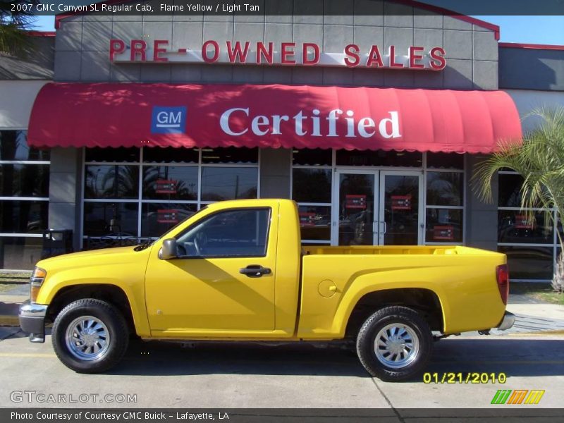 Flame Yellow / Light Tan 2007 GMC Canyon SL Regular Cab