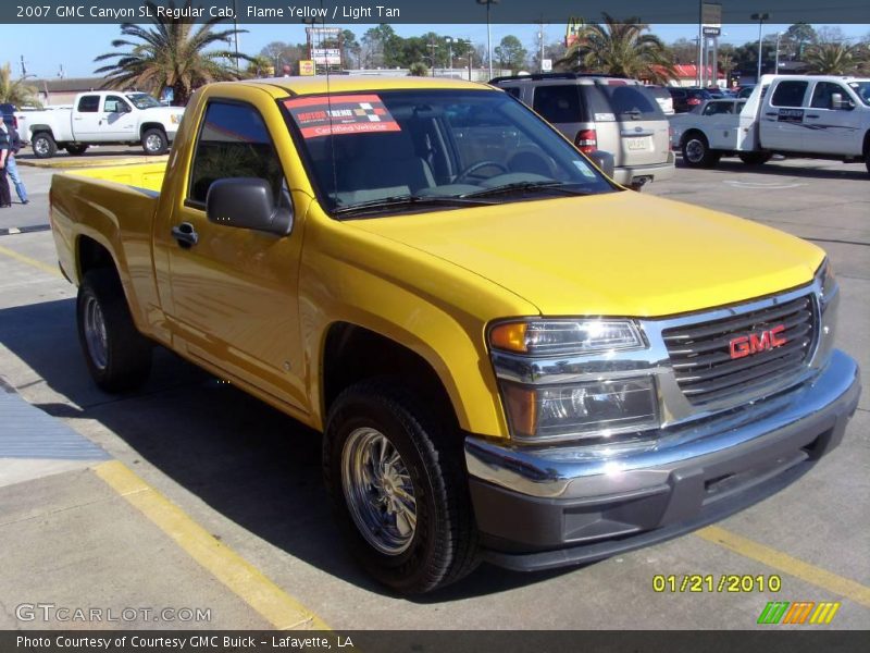 Flame Yellow / Light Tan 2007 GMC Canyon SL Regular Cab