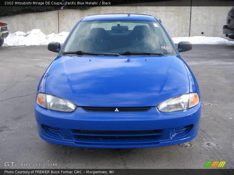 Pacific Blue Metallic / Black 2002 Mitsubishi Mirage DE Coupe