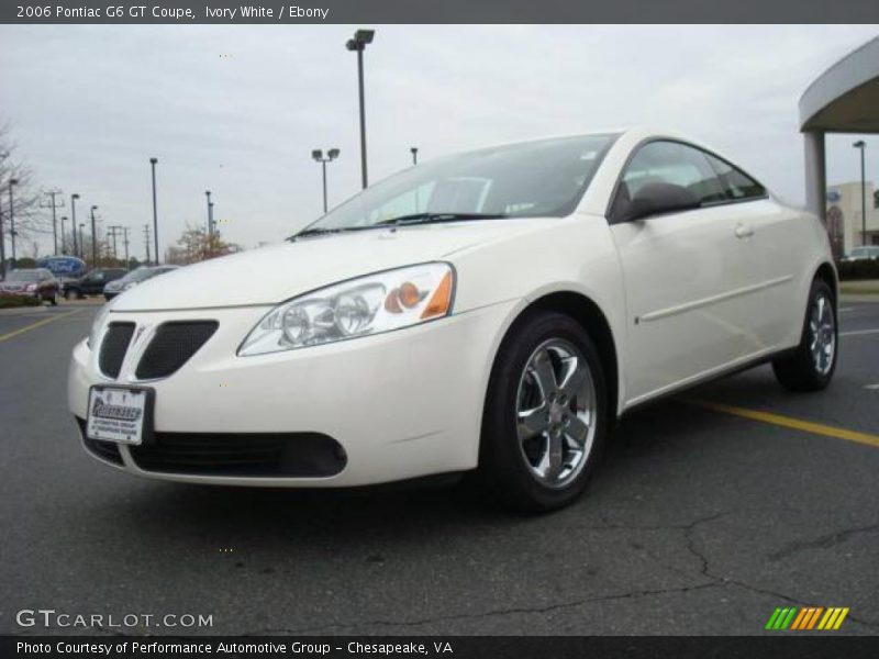 Ivory White / Ebony 2006 Pontiac G6 GT Coupe