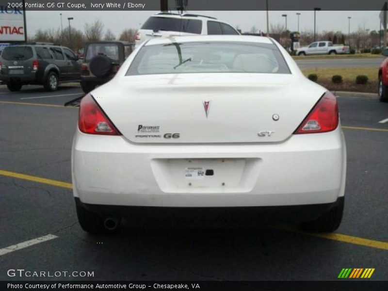 Ivory White / Ebony 2006 Pontiac G6 GT Coupe